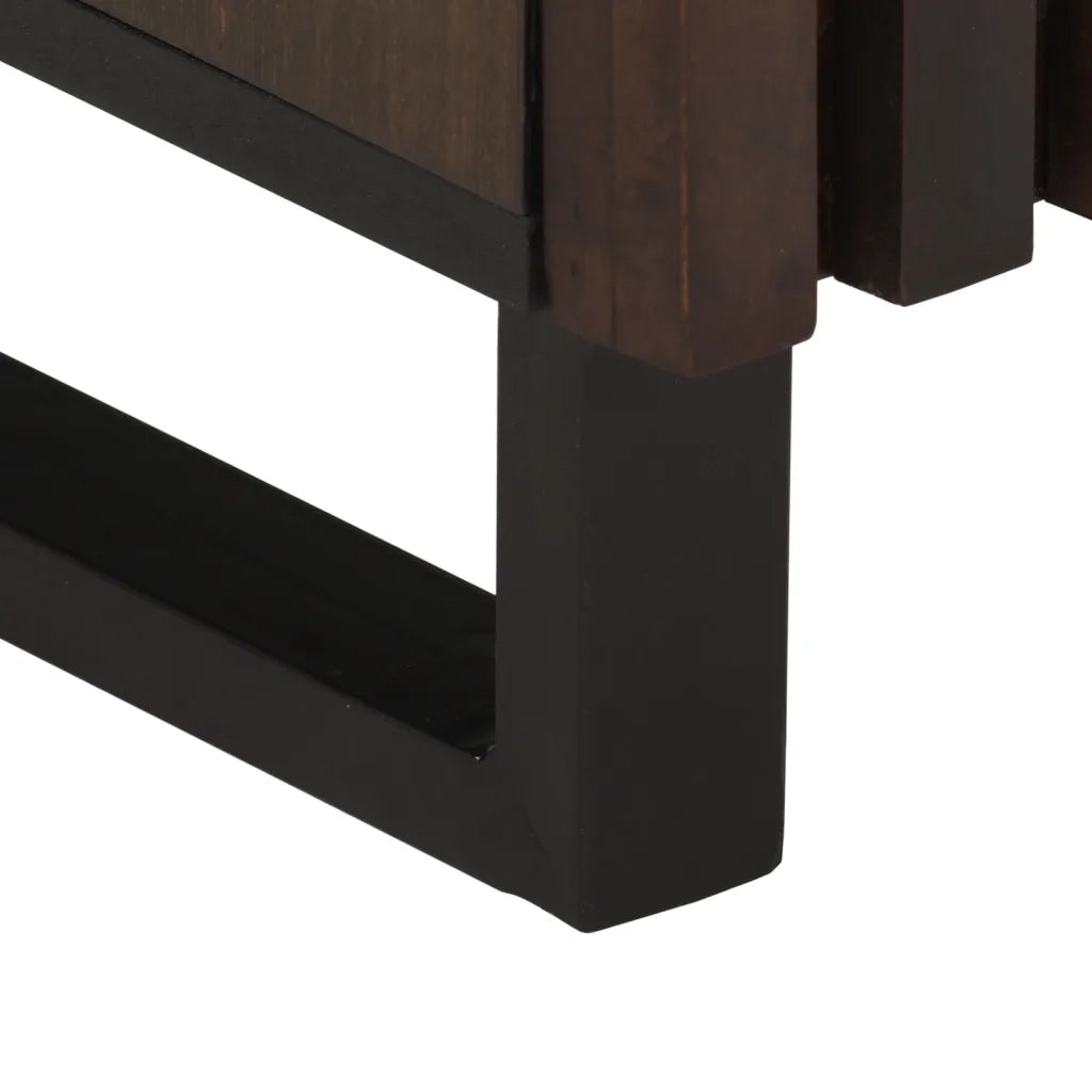 Comodini 2pz 40x34x46 cm in Legno Massello di Mango 377421