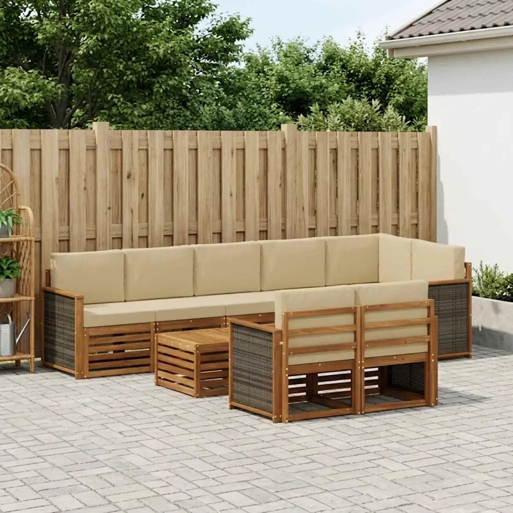 Set divani Legno di Acacia Massello 3384529