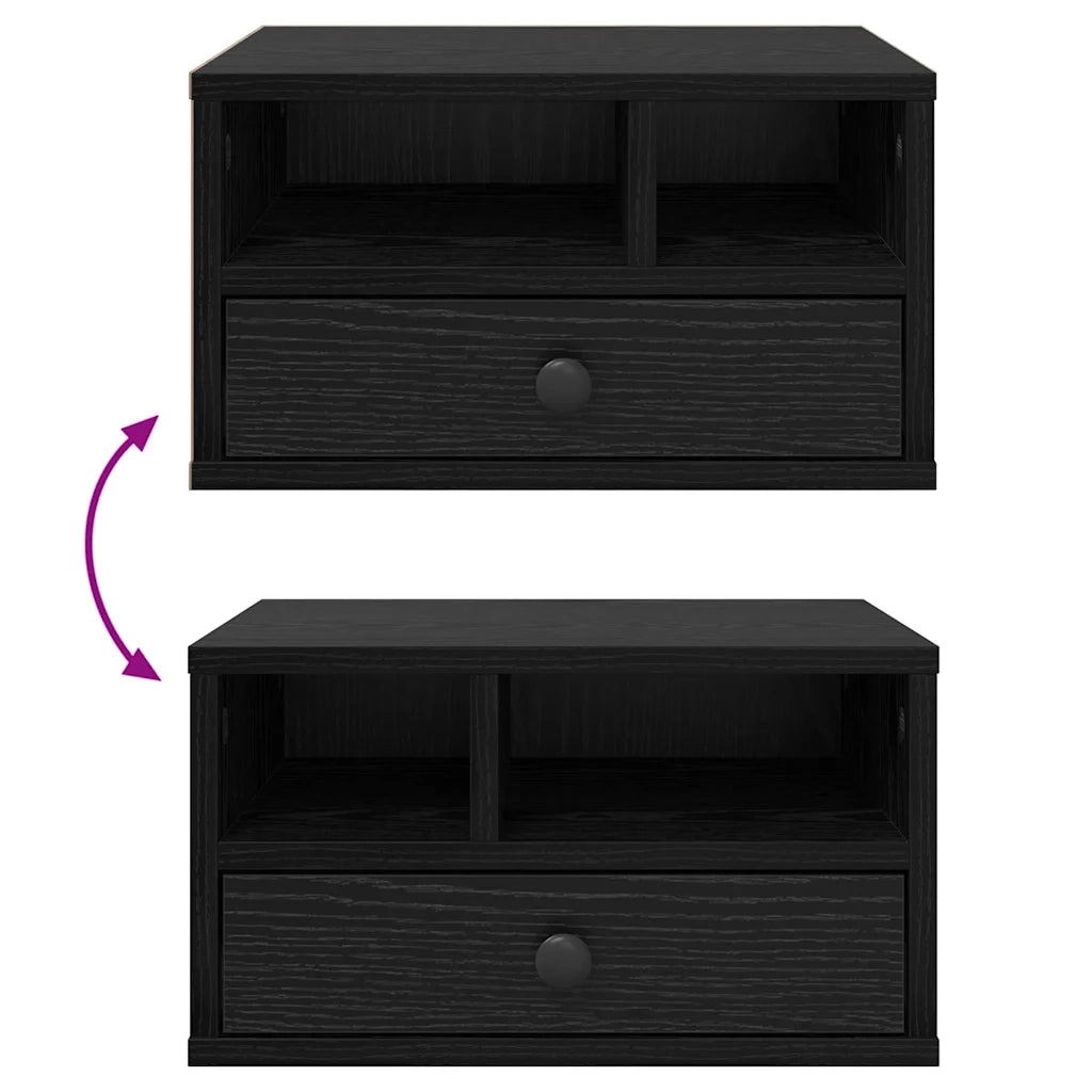 Supporto per Stampante Rovere Nero 40 x 32 x 24 cm 886030