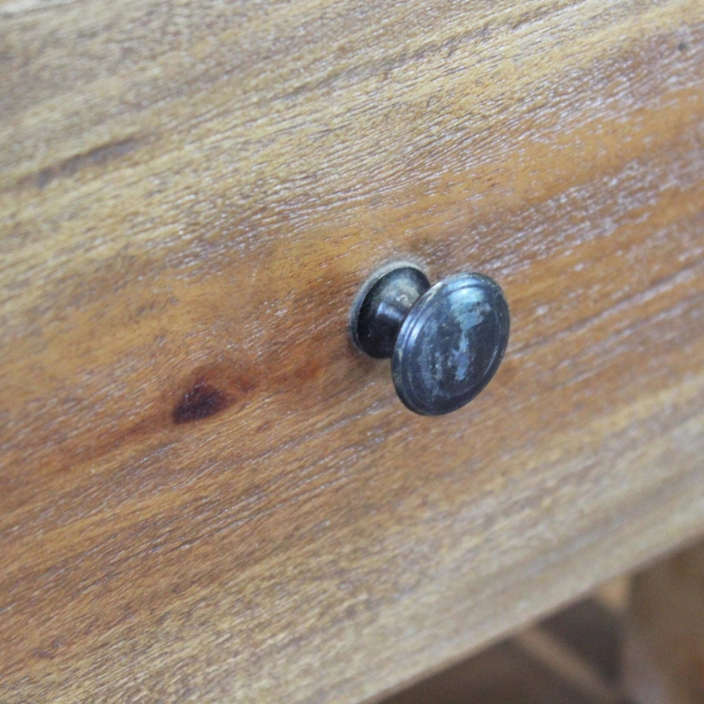 Mobiletto in legno 1 cassetto 1 ripiano con cesta - ALASTOR