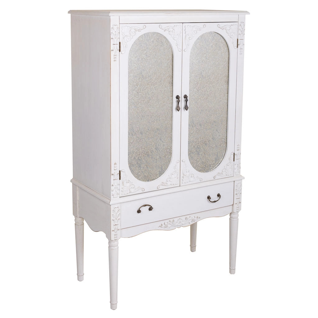 Armadio in legno bianco 80x42x140h