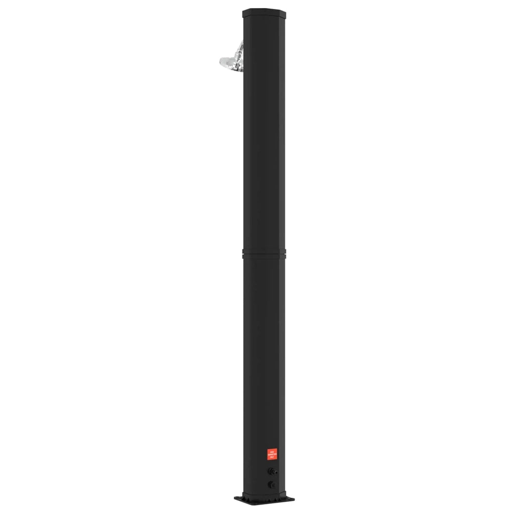 Doccia solare con testa doccia e rubinetto 40 l Nero e Argento 42039811