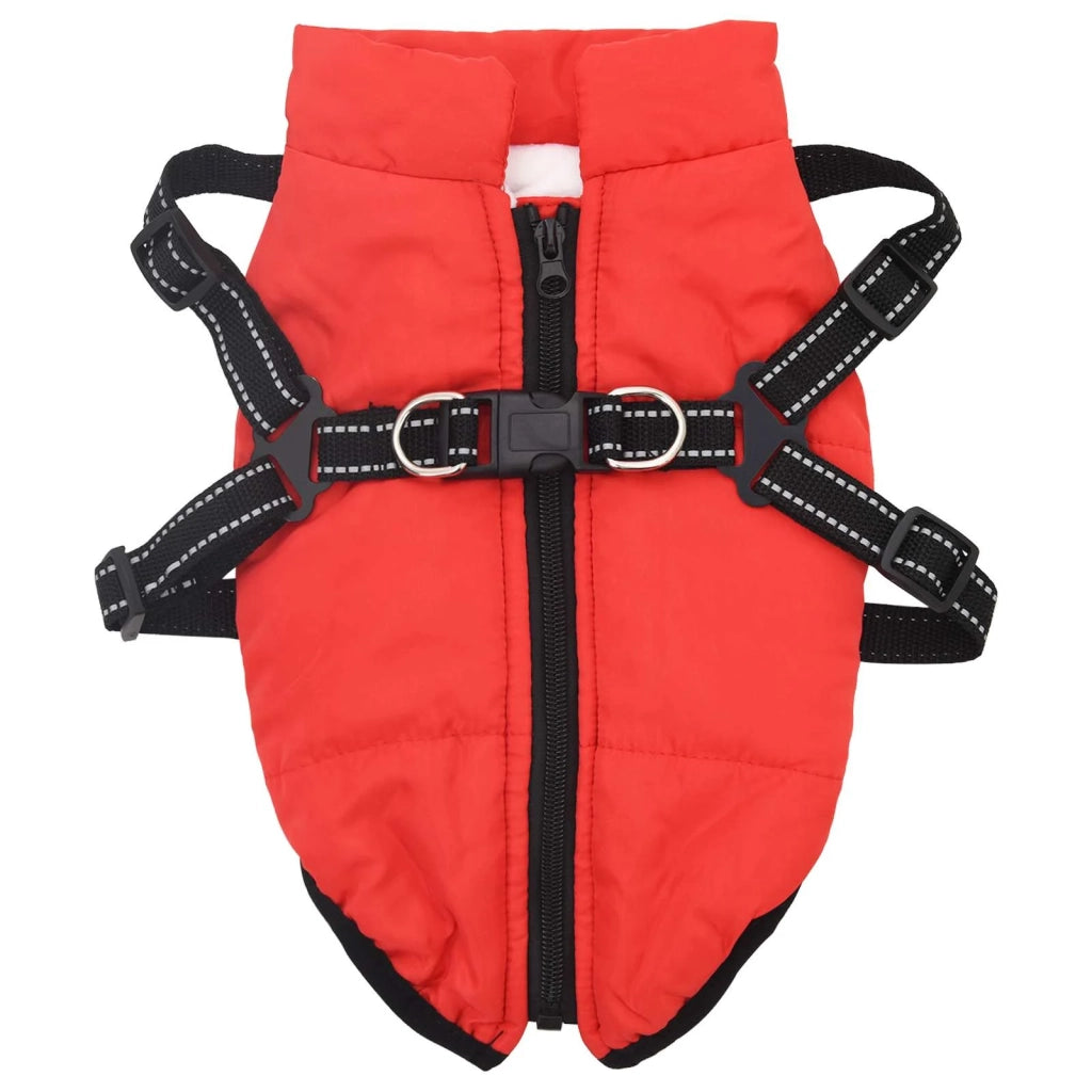 Cappotto per Cani Rosso L32 Pile e Poliestere CFW5270494