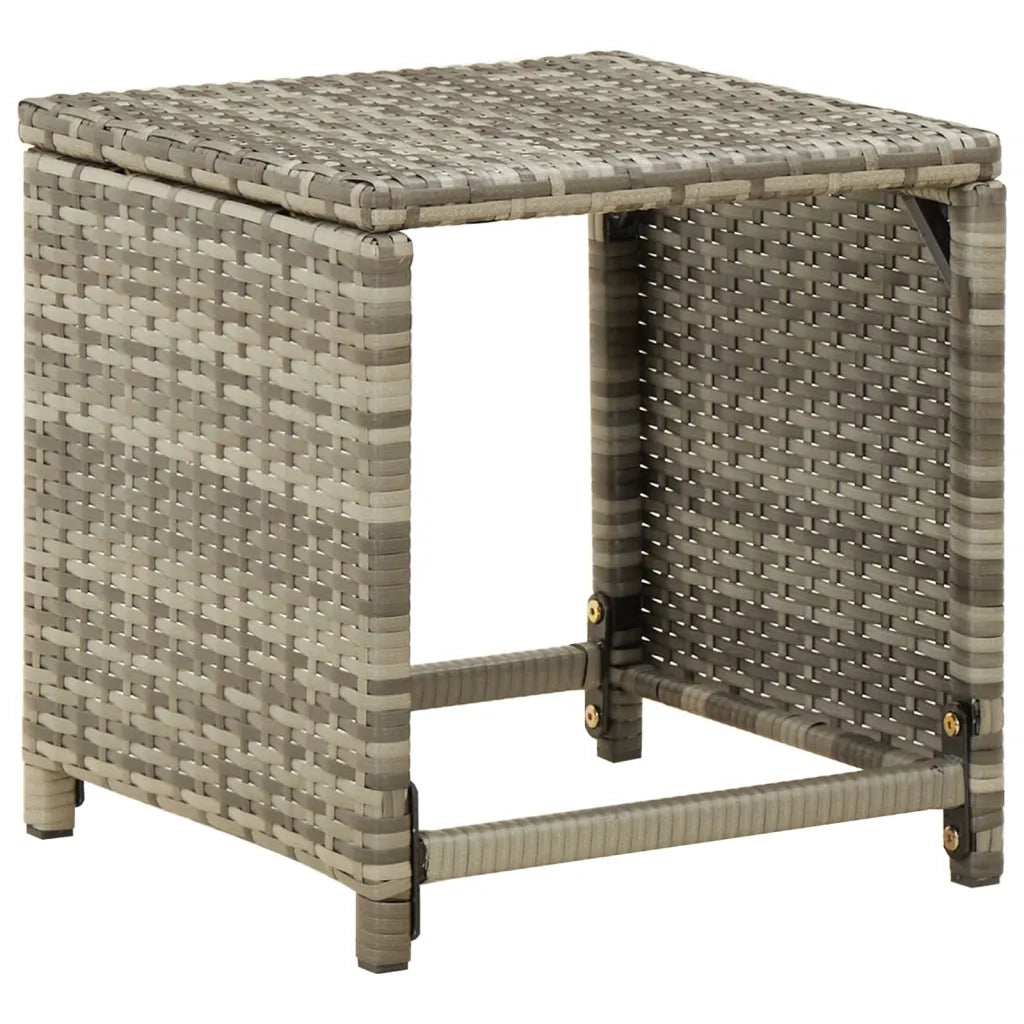 Sgabelli da Giardino 4 pz con Cuscini in Polyrattan Grigi 316873