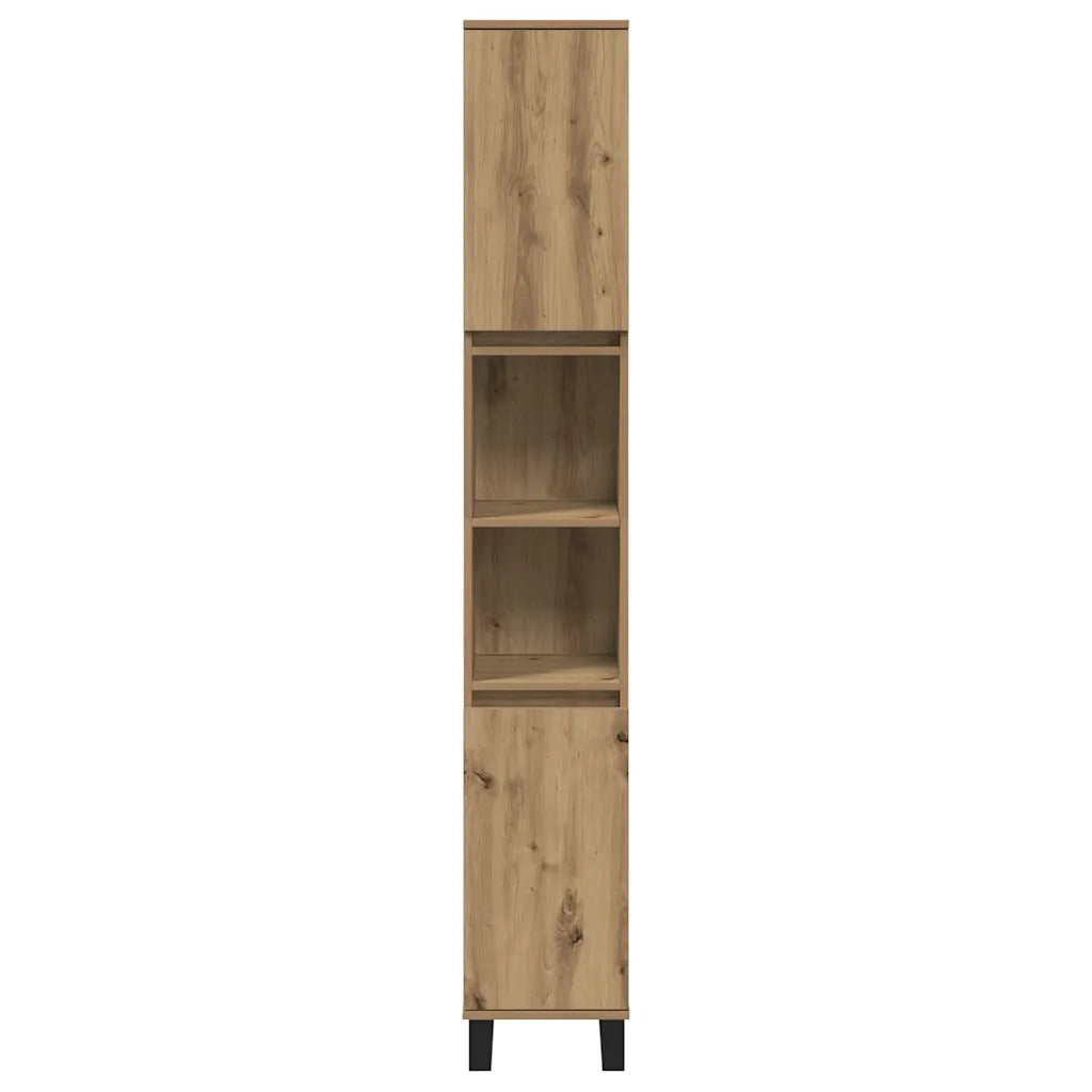 Armadietto Bagno Rovere 30x30x190 cm Legno Multistrato 857203