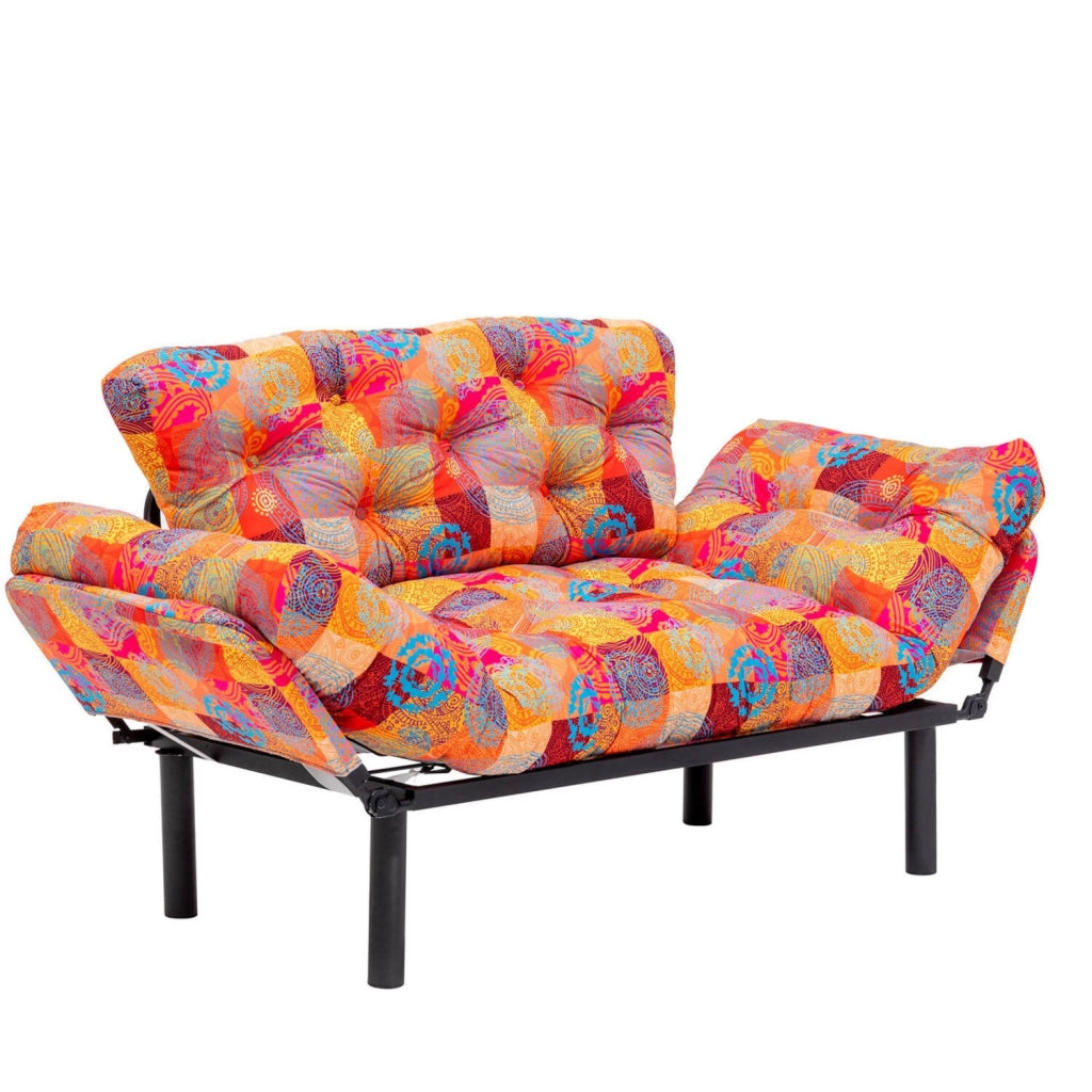Guchol, Divano Letto 2 Posti Contenitore, 155x70 cm Multicolore