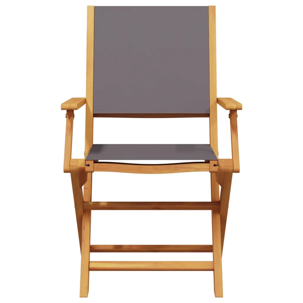 Set da Bistrot 3pz Antracite in Tessuto e Legno Massello 3281857