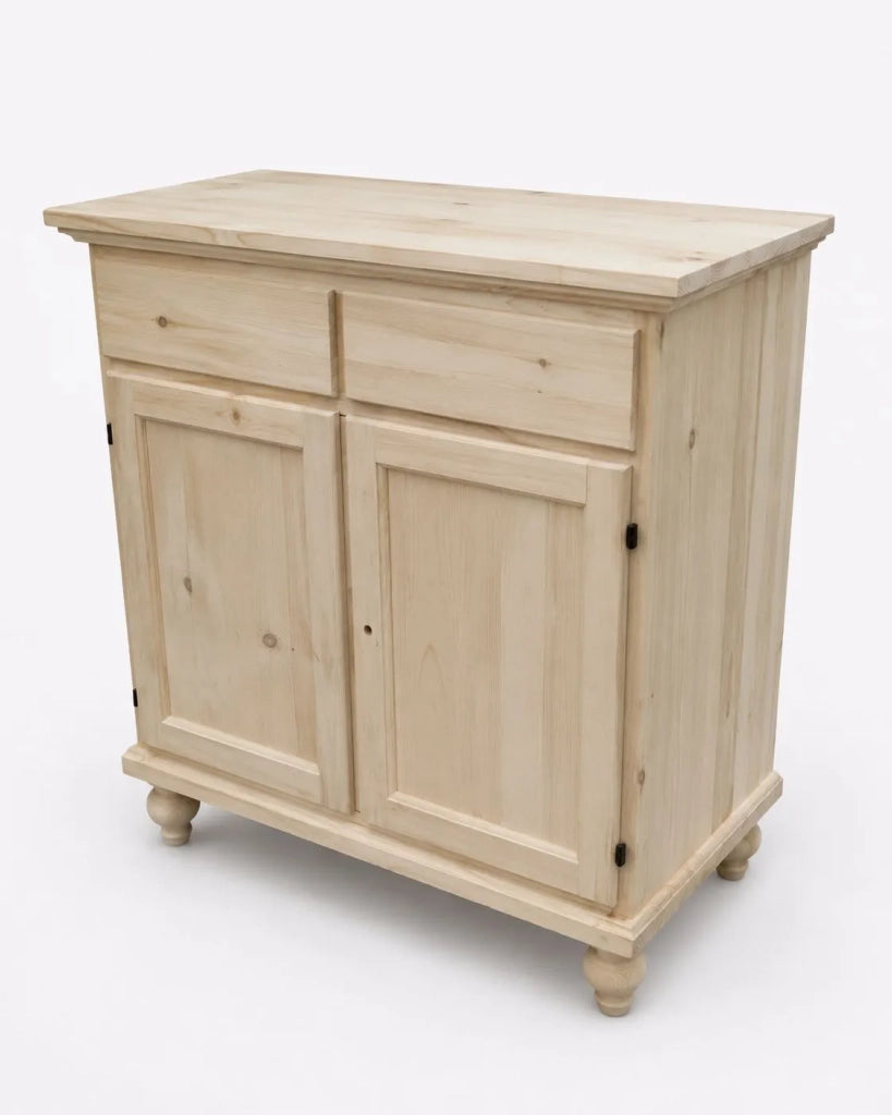 Madia credenza in legno 2 porte grezzo l.90 p.40 h.94 (954) - Mobili 2G