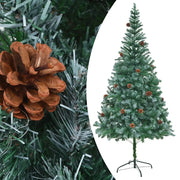 Albero di Natale Preilluminato con Palline e Pigne 210 cm 3077529