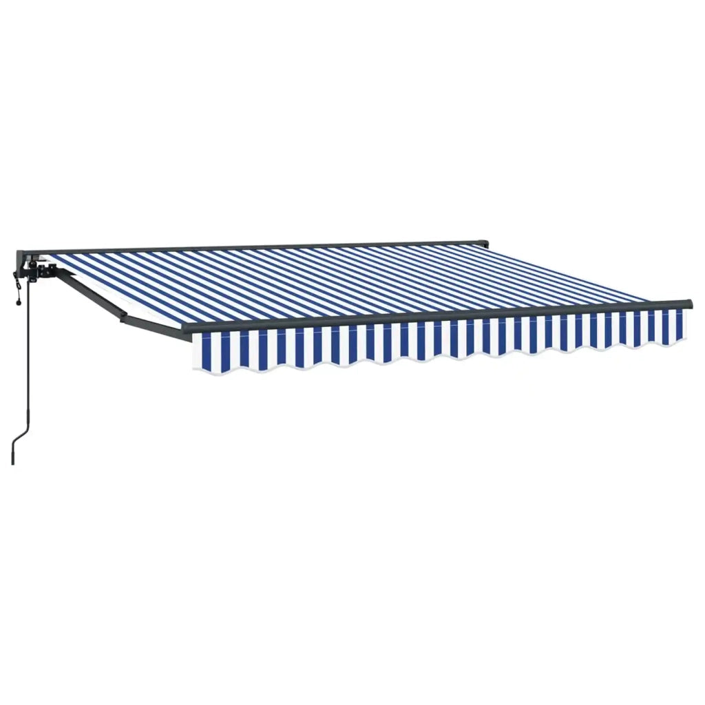 Tettuccio Elettrico Retrattile Blu e Bianco 3,5 x 2 m 3421142