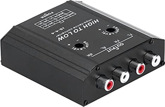 12V 4 canali Convertitore di Impedenza Audio, Alta a Bassa Luce RCA per Autoradio Radio Altoparlante Filtraggio di Frequenza Adatto per Host senza Uscita di Basso Rango
