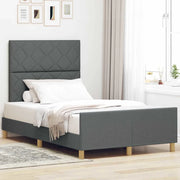 Struttura del letto Grigio scuro 120 x 200 cm Tessuto 3344796