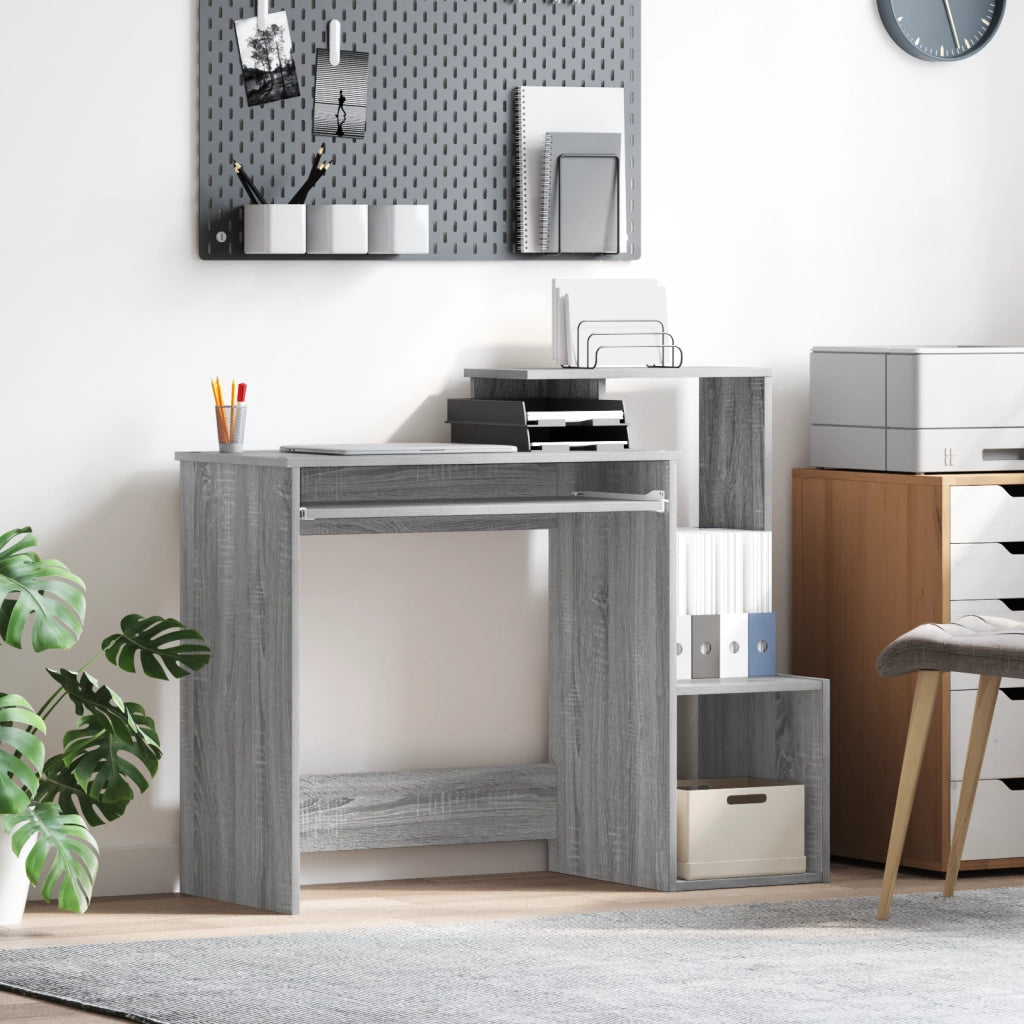 Scrivania Grigia per Computer Grigia Sonoma Legno Ingegnerizzato