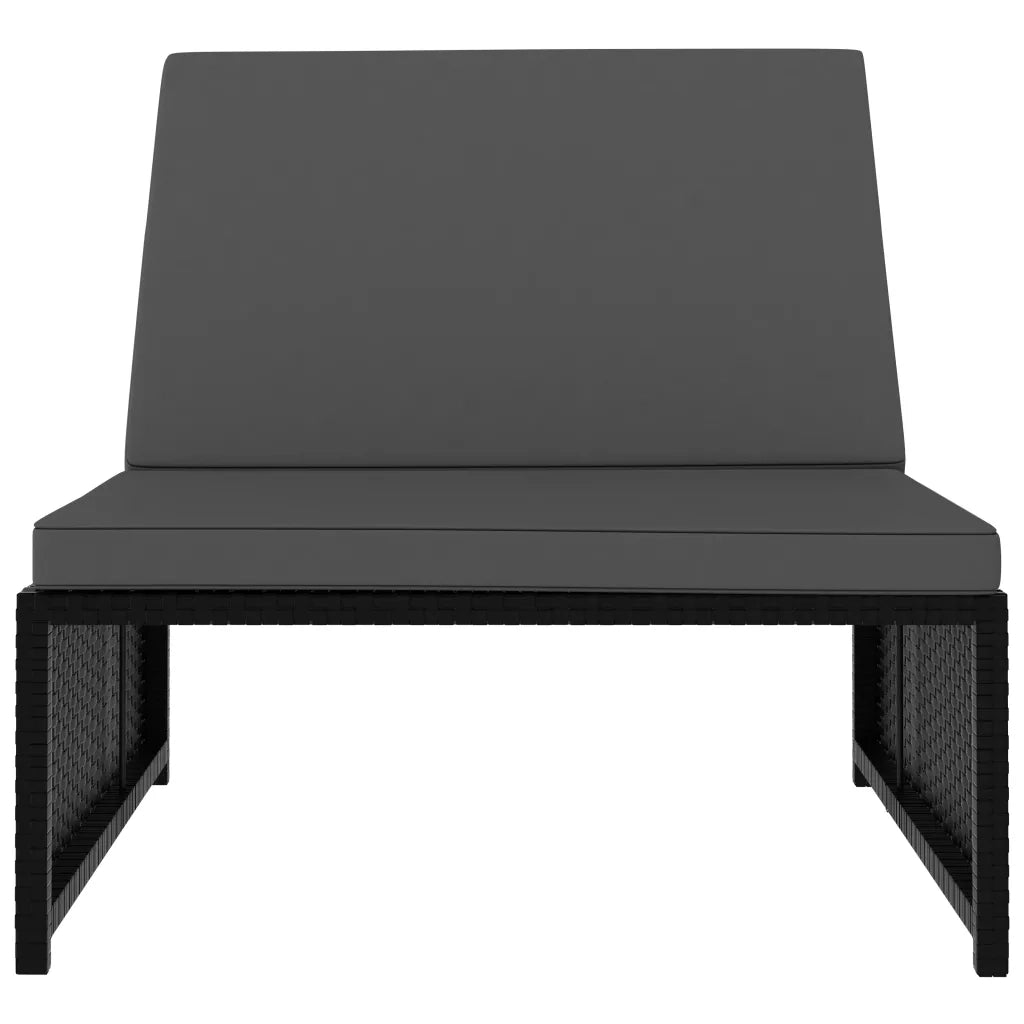 Sedie da Giardino Reclinabili 2 pz con Tavolo in Polyrattan 47402