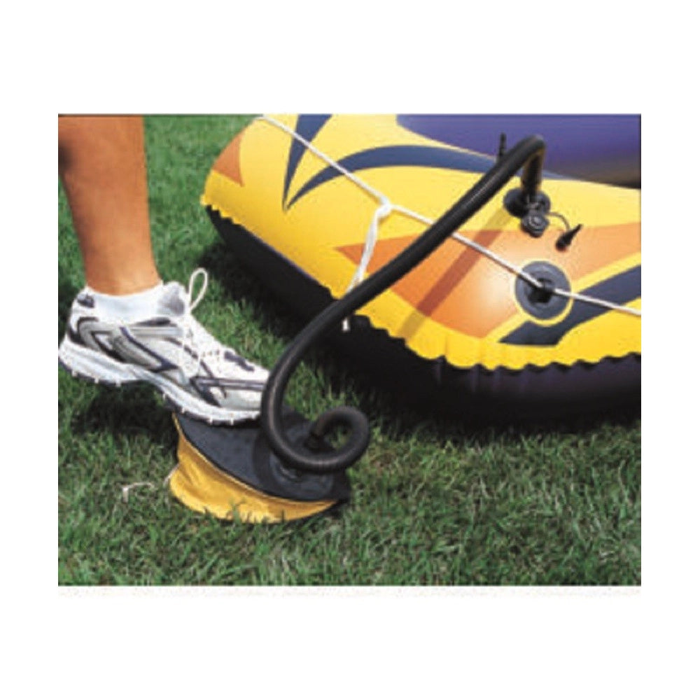 Trade Shop - Pompa A Piede 28x19 Cm Volume 1.400 Cc Gonfia/sgonfia 3 Adattatori Valvola 62004 -