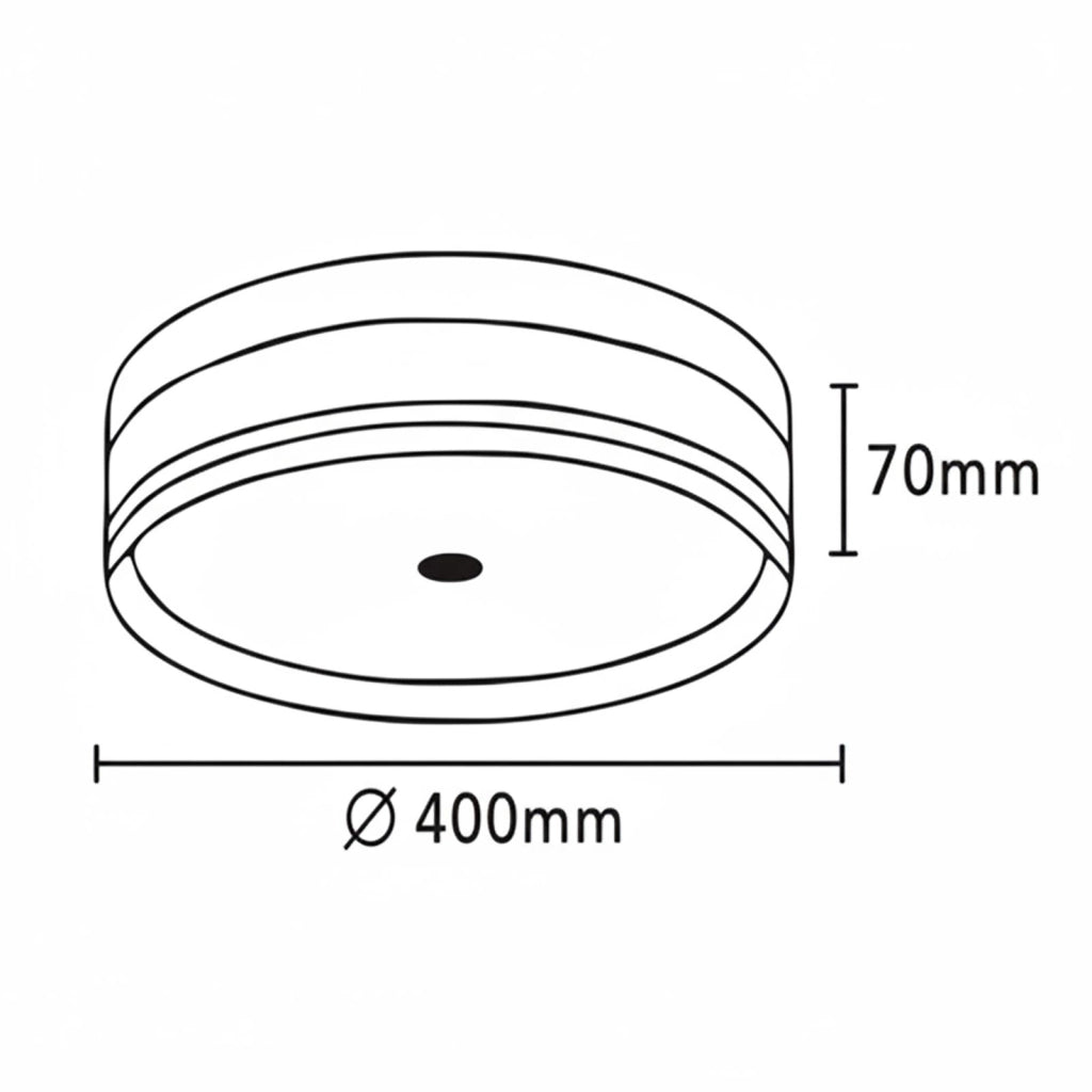 Plafoniera Tonda LED 24W CCT 3 Temperature IP40 Lampada Nera Circolare Moderna Luce Soffitto Parete Bagno Ufficio 30cm