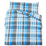 Set Copripiumino Blu e Grigio 200x220 cm in Cotone CFW7808424