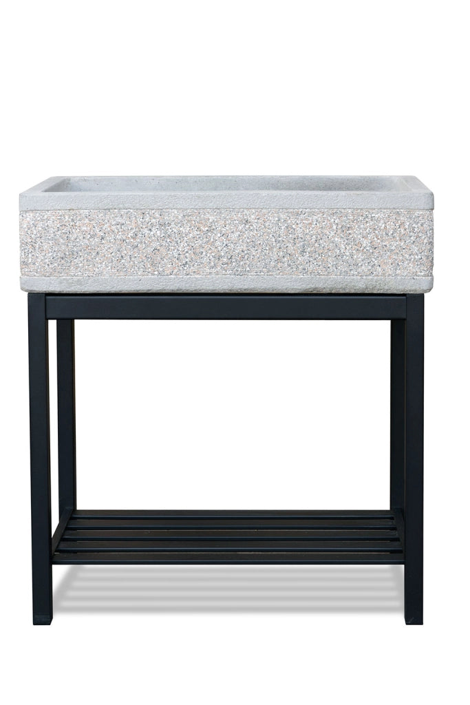 Struttura di Supporto per Lavello 76,5x38,5x67 cm in Ferro Zincato Nero