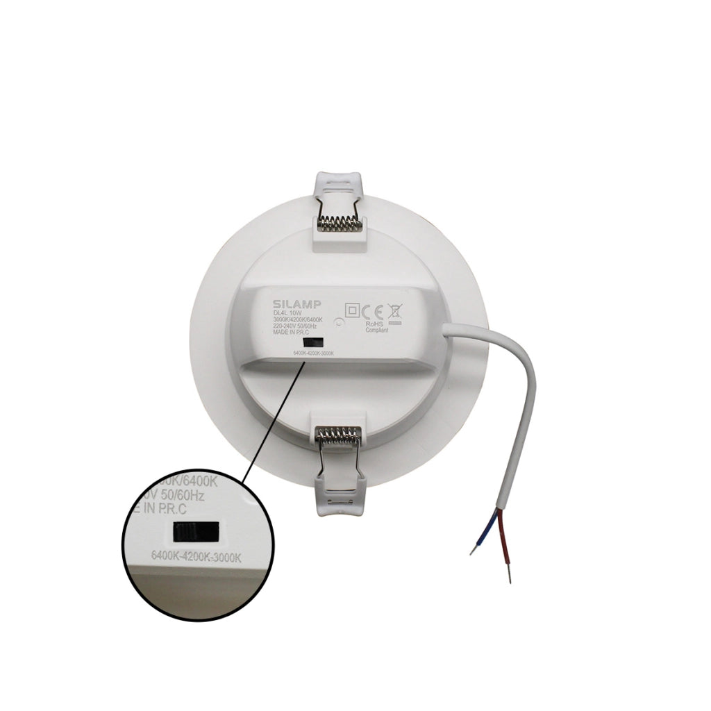 Faretto LED a Incasso 10W 220V Diametro 120 mm Luce Switch CCT 3000K-4200K-6400K