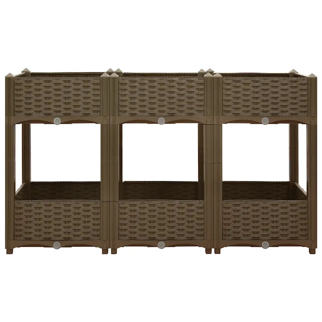Fioriera Rialzata-Vaso da Esterno-Fioriera Elevata 120x40x71 cm in Polipropilene 907347