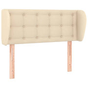 Testiera | Testata ad Orecchio Crema 93x23x78/88 cm in Tessuto