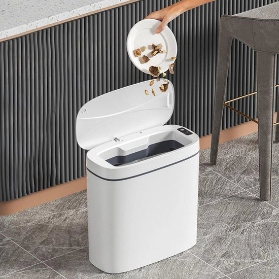 Contenitore per rifiuti automatico - 3,7 galloni - impermeabile - per bagno e cucina