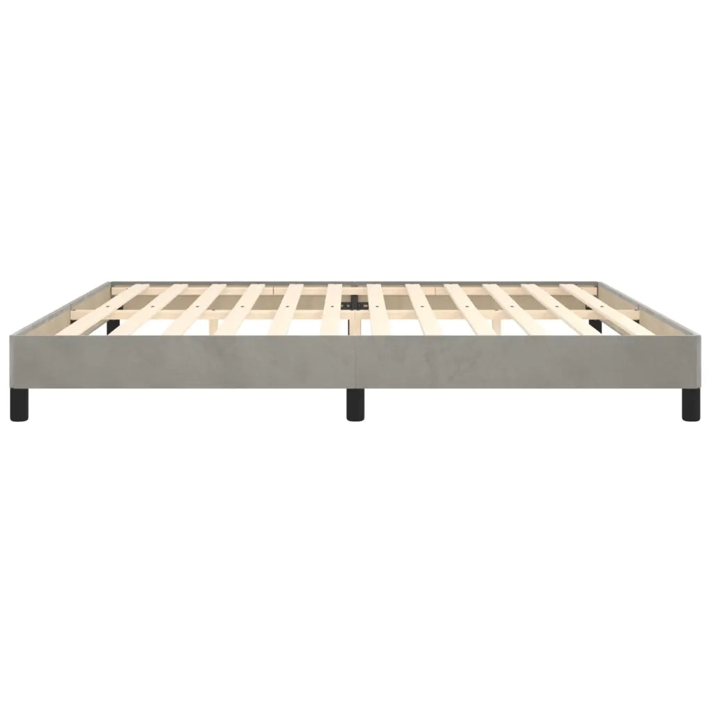 Giroletto senza Materasso Grigio Chiaro 200x200 cm Velluto 346994