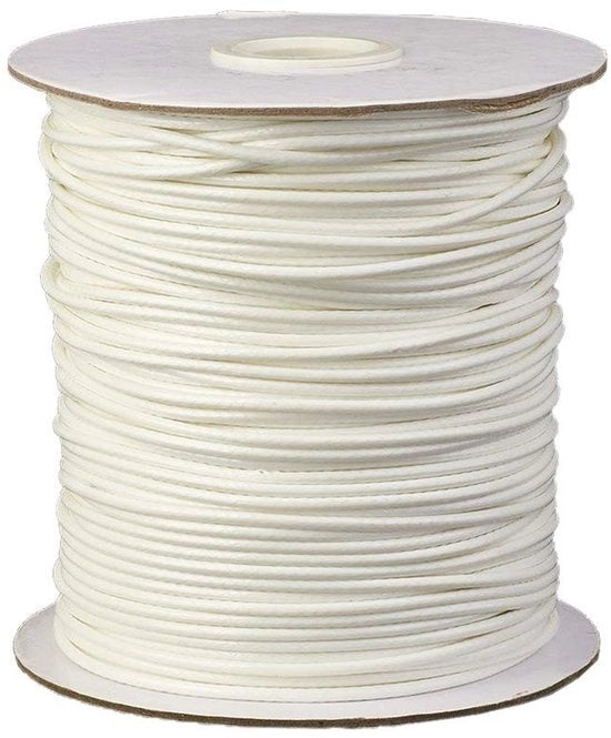 Cordone in Poliestere 1,5 mm - 200 metri/rotolo - Bianco - Accessori - Artigianato - Ecologico - Cordone decorativo