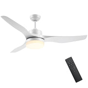Ventilatore a Soffitto con Luce e Telecomando ¨C zephmum ¨C Bianco 132 cm