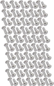 Viti a stella in alluminio M4 x 12mm - Set da 100 pezzi - Colore argento