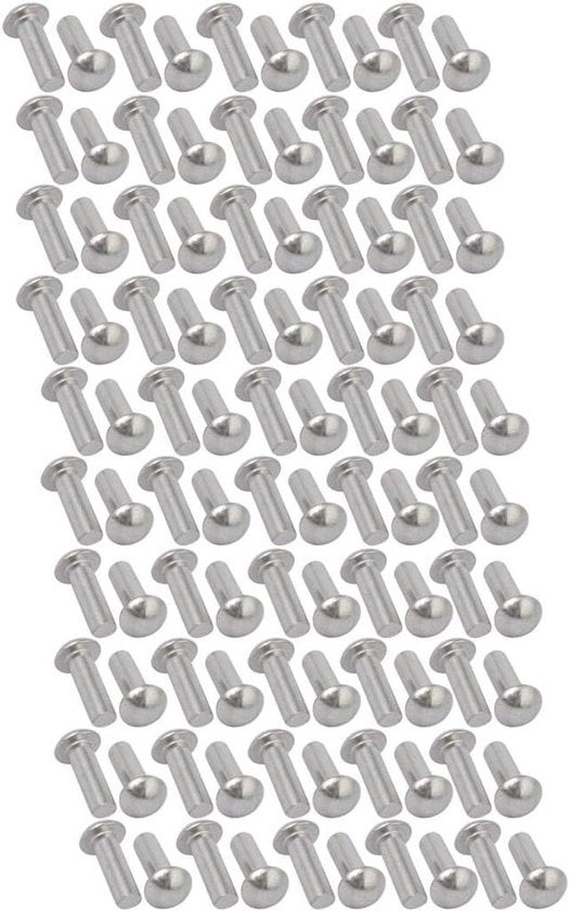 Viti a stella in alluminio M4 x 12mm - Set da 100 pezzi - Colore argento