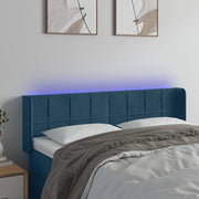 Testiera a LED Blu Scuro 147x16x78/88 cm in Velluto 3123288