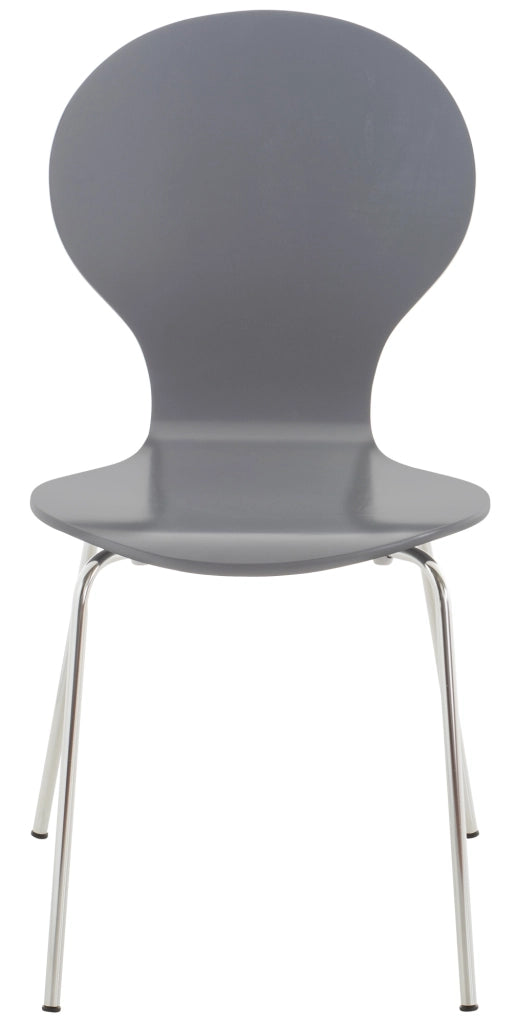 Set 4 Sedie Impilabili Diego in Legno Robusto grigio