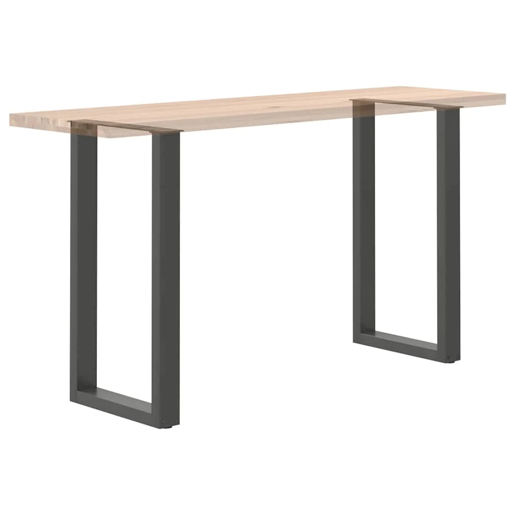 Set di 2 gambe per tavolo da bar a forma di U con piedini regolabili 40 x 90 cm design moderno in acciaio antracite 02_0057458