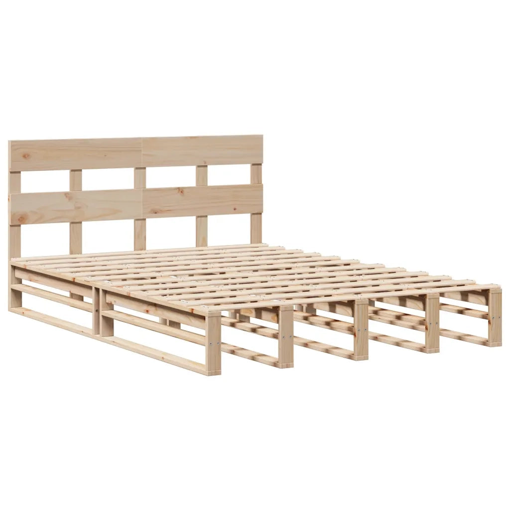 Letto senza Materasso 150x200 cm in Legno Massello di Pino 3302297