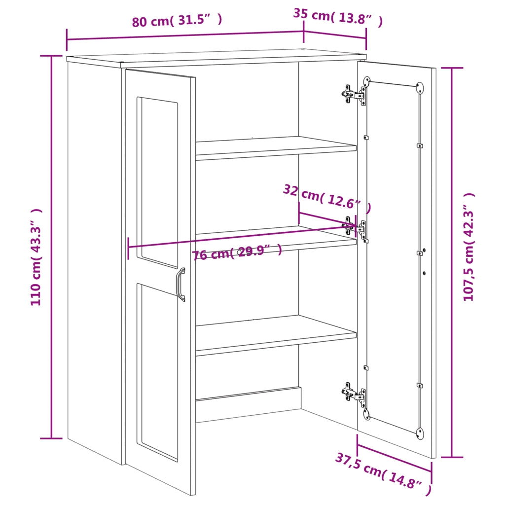 Piano per Credenza VIKEN Nero in Legno Multistrato 374942