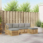 Set divani 6 pcs Bianco e Grigio Chiaro 245 x 122,5 x 73 cm 3392256