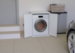 Coprilavatrice da Esterno 68,5x64x88 cm 2 Ante Bianco