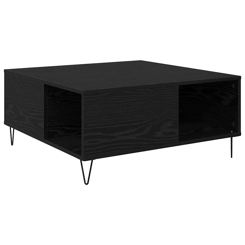 Tavolino da salotto Rovere Nero 80 x 80 x 36,5 cm 881668