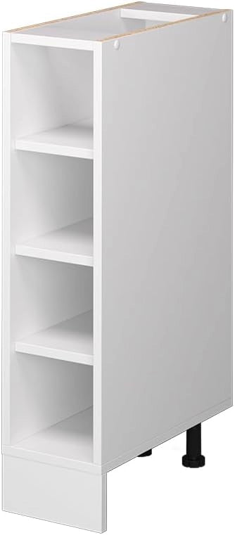 Scaffale da cucina R-Line, Bianco, 20 cm senza piano di lavoro, per la libera combinazione all'interno di sistemi cucina modulari