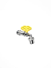 Cheonda - Rubinetto con manopola a fiore Belfer colorato Ø 29 mm Colore: Giallo