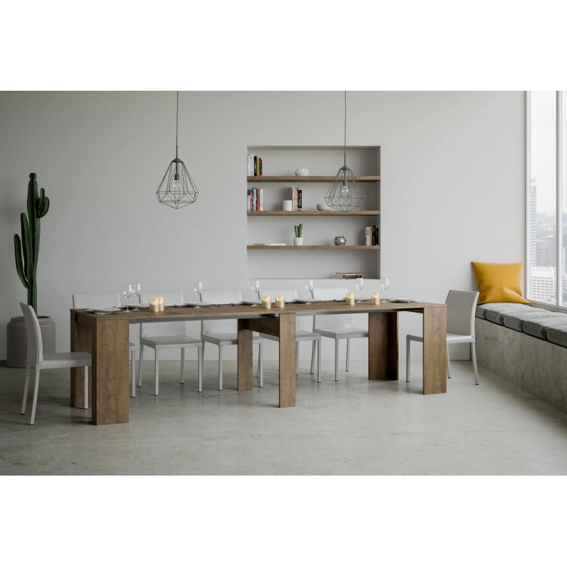 Consolle allungabile 90x40/308 cm Basic - Noce