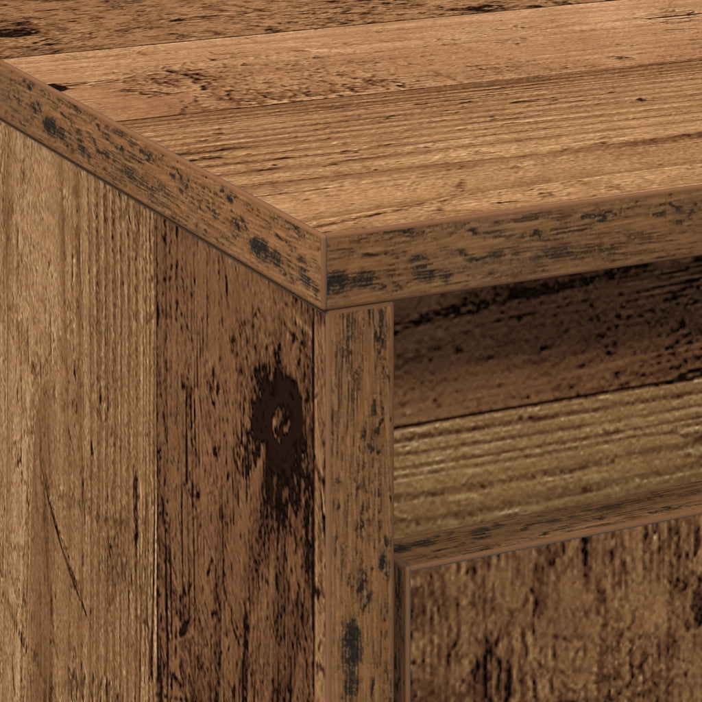 Mobile TV con LED Legno Old 139.5x34x50 cm Legno Ingegnerizzato
