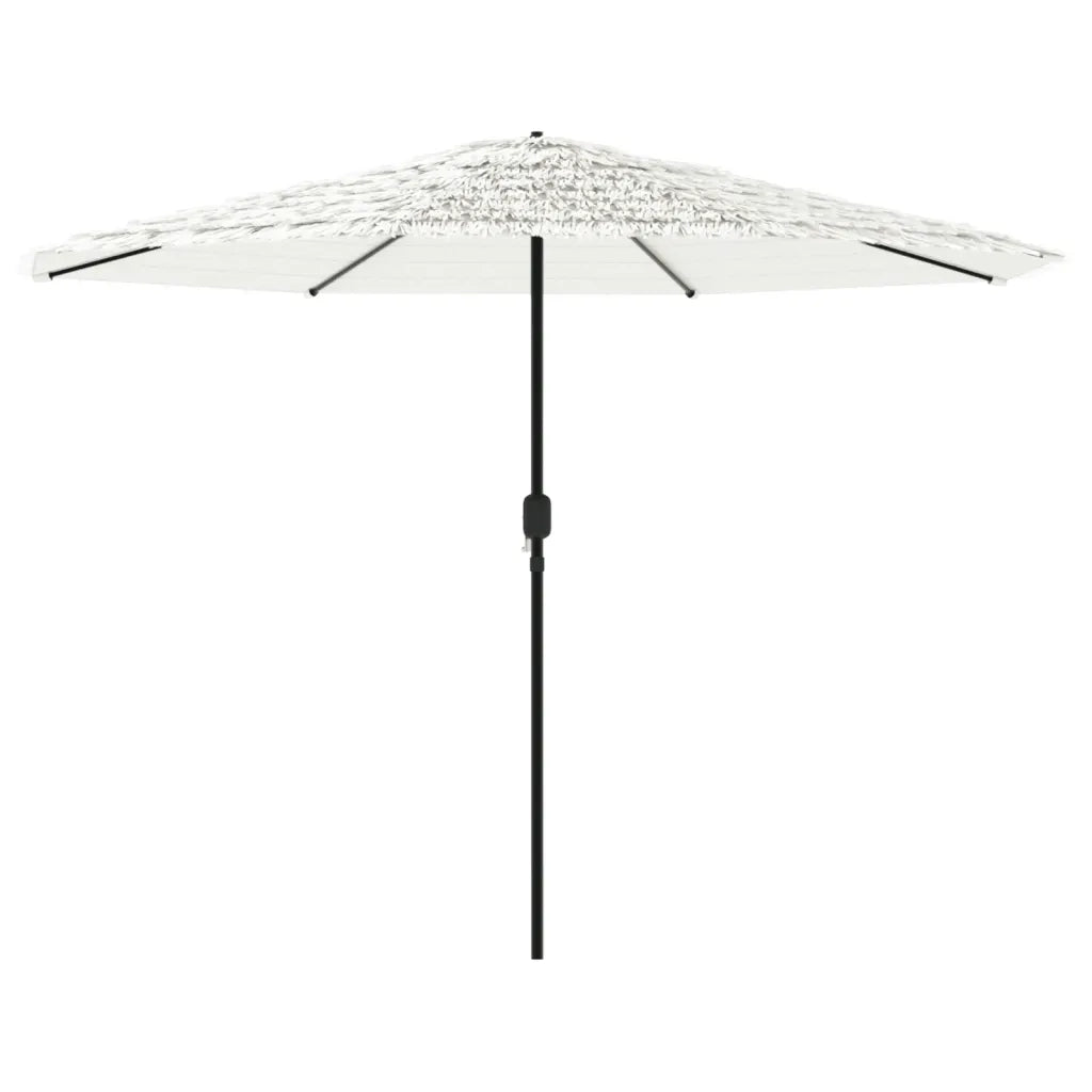 Ombrellone Giardino-Ombrello da Balcone con Palo in Acciaio Bianco 324x324x247 cm