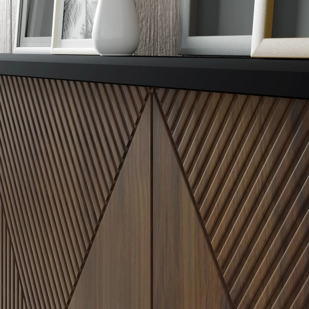 TAVOLINO WOODY IV 110x55 NERO OPACO ROVERE CATANIA