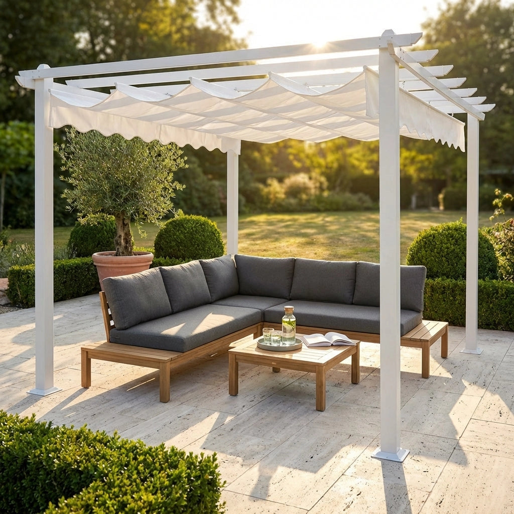 Gazebo da Giardino 3x3 in alluminio poliestere - DRAKE