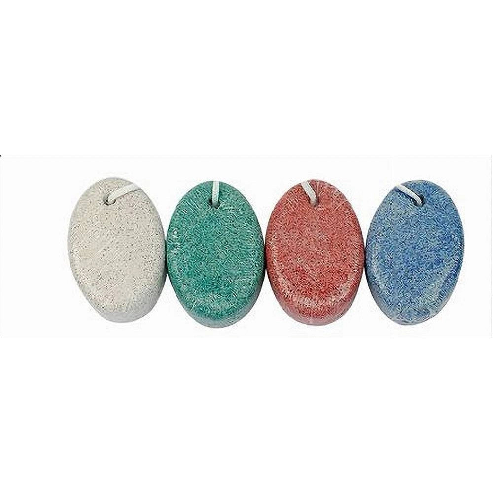 Trade Shop - Set 3 Pz Pietra Pomice Colorata Ovale Naturale Cura Piedi Calli Chiropodia 79292 -