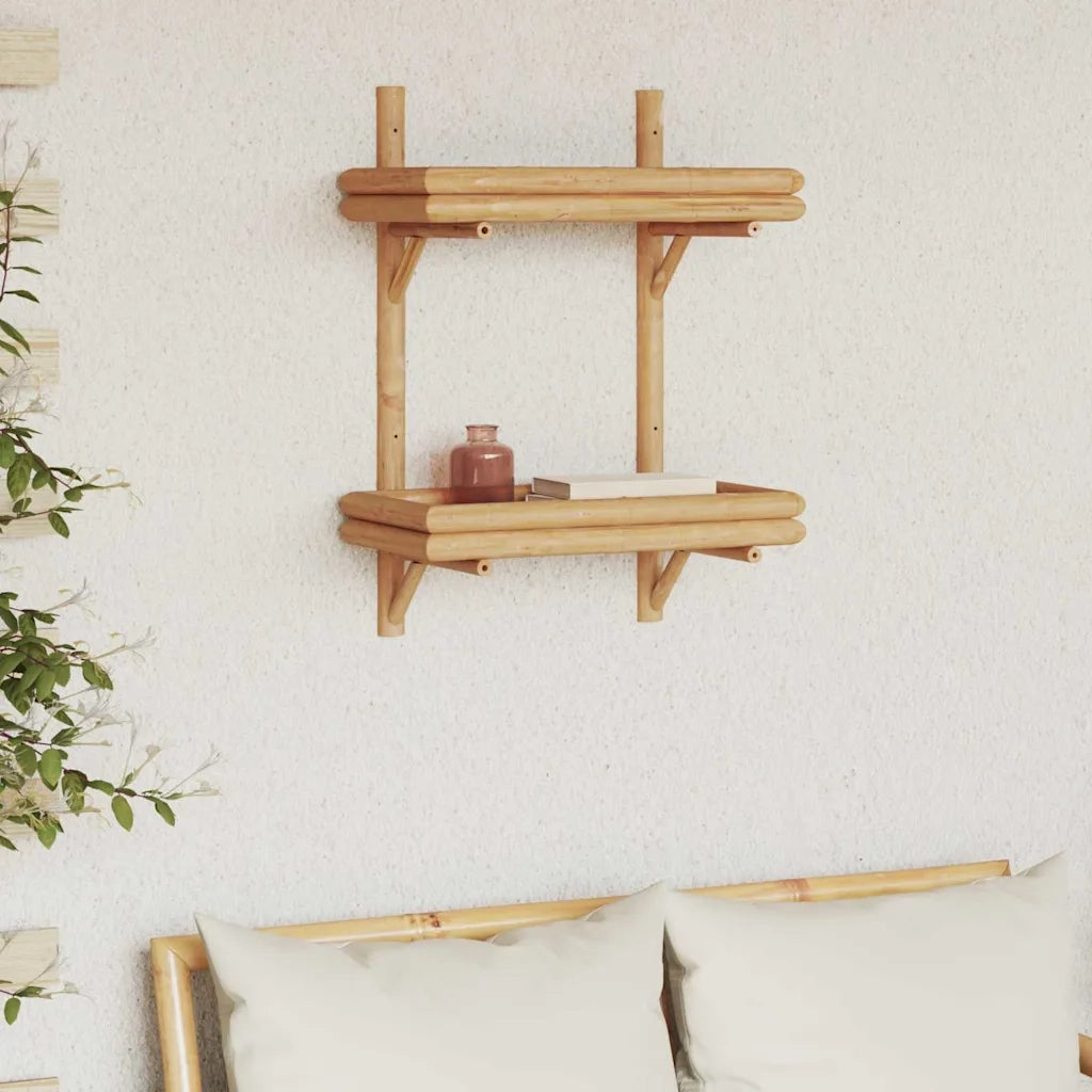 Scaffale da parete | Ripiano a parete | Mensola a parete Marrone 39 x 26 x 60 cm Bamb¨´