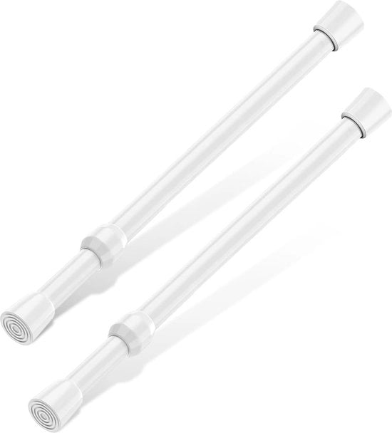 Verstelbare spanstang per estensione 50-90 cm senza forare - maniglia per tende bianca - asta per abiti estendibile per armadi - bagno - camera da letto - doccia