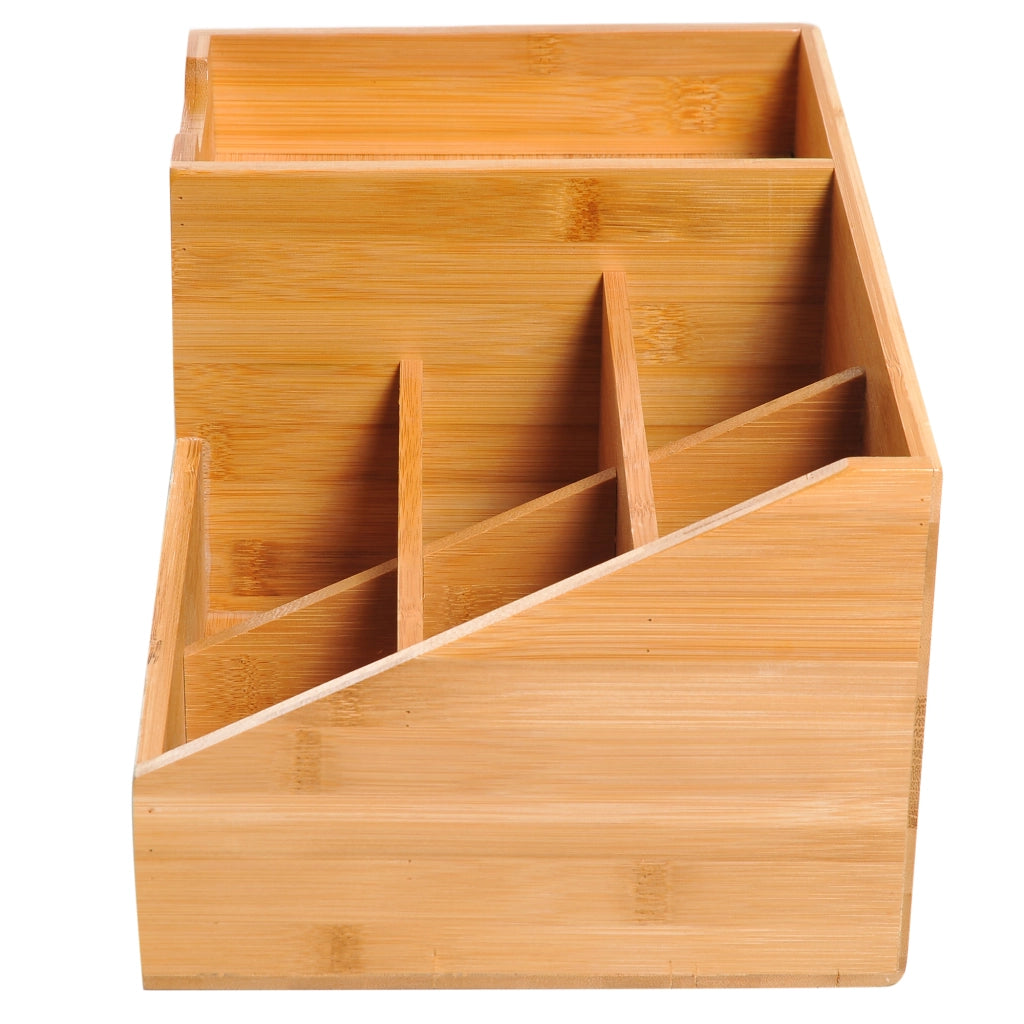 Organizzatore per Scrivania in Bamb¨´ con 2 Cassetti e 6 Scomparti ¨C zephmum ¨C 33x20,5x15,5 cm